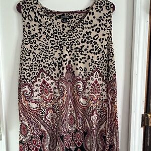 Roz & Ali Animal Print Top